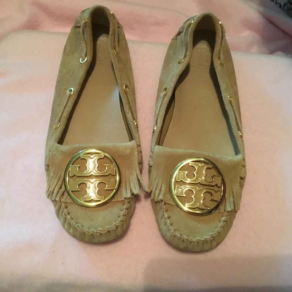 Tory Burch driving moccasins